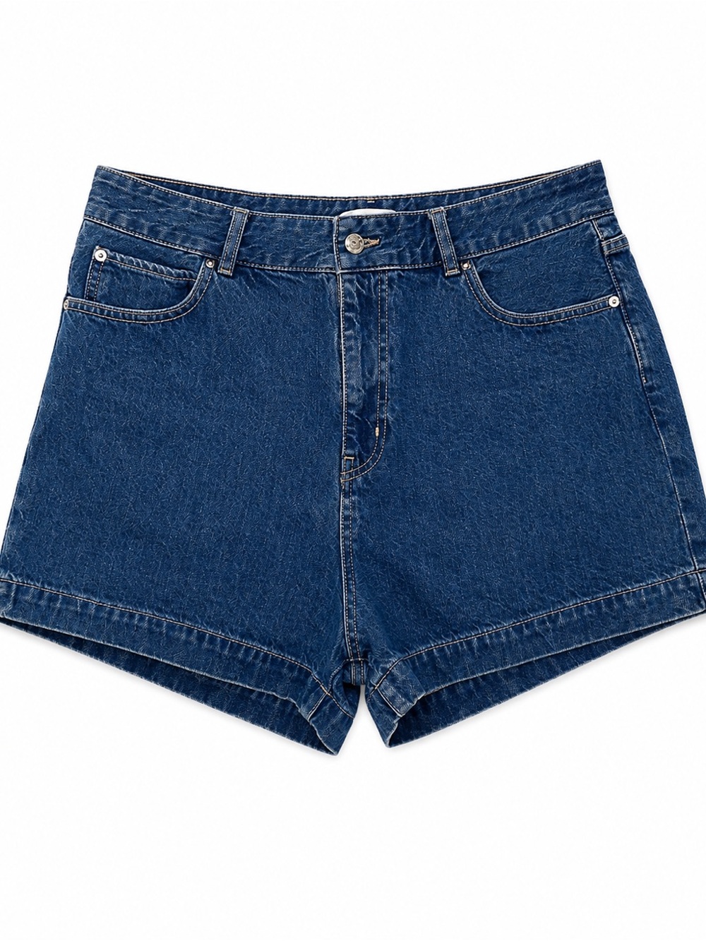 Frame Denim High-Rise Dark Blue Jean Shorts - Size 32